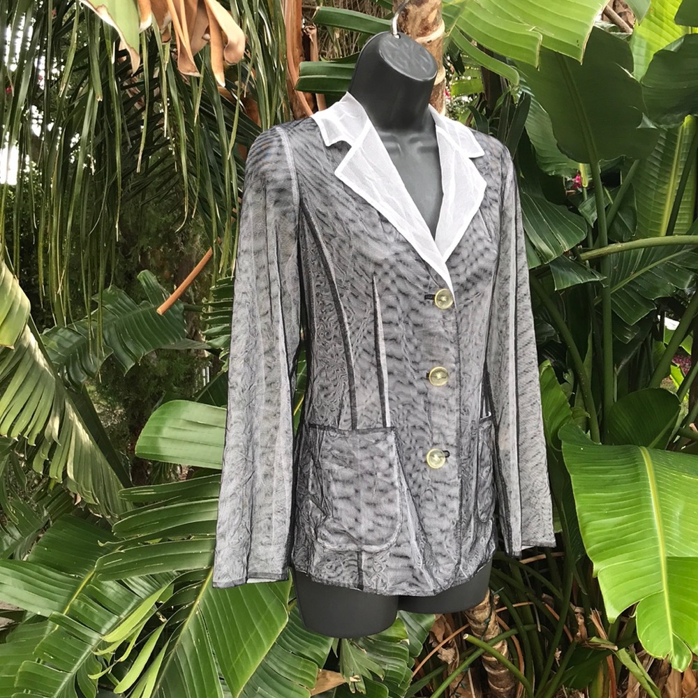 Catherinette sheer mesh  organza jacket